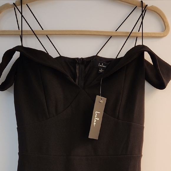 Lulu's Classic Black Midi Dress - Picture 6 of 8